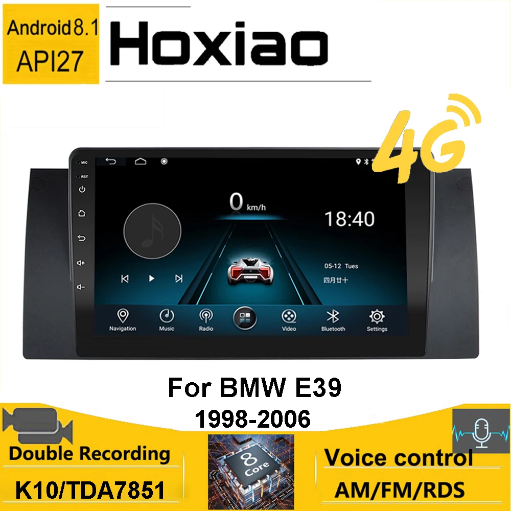 Автомагнитола для BMW 5 E39 E53 X5 8 1 1995 2001 2002 2003 2004 2005 с GPS 4G Android 2006 2 din|Мультимедиаплеер