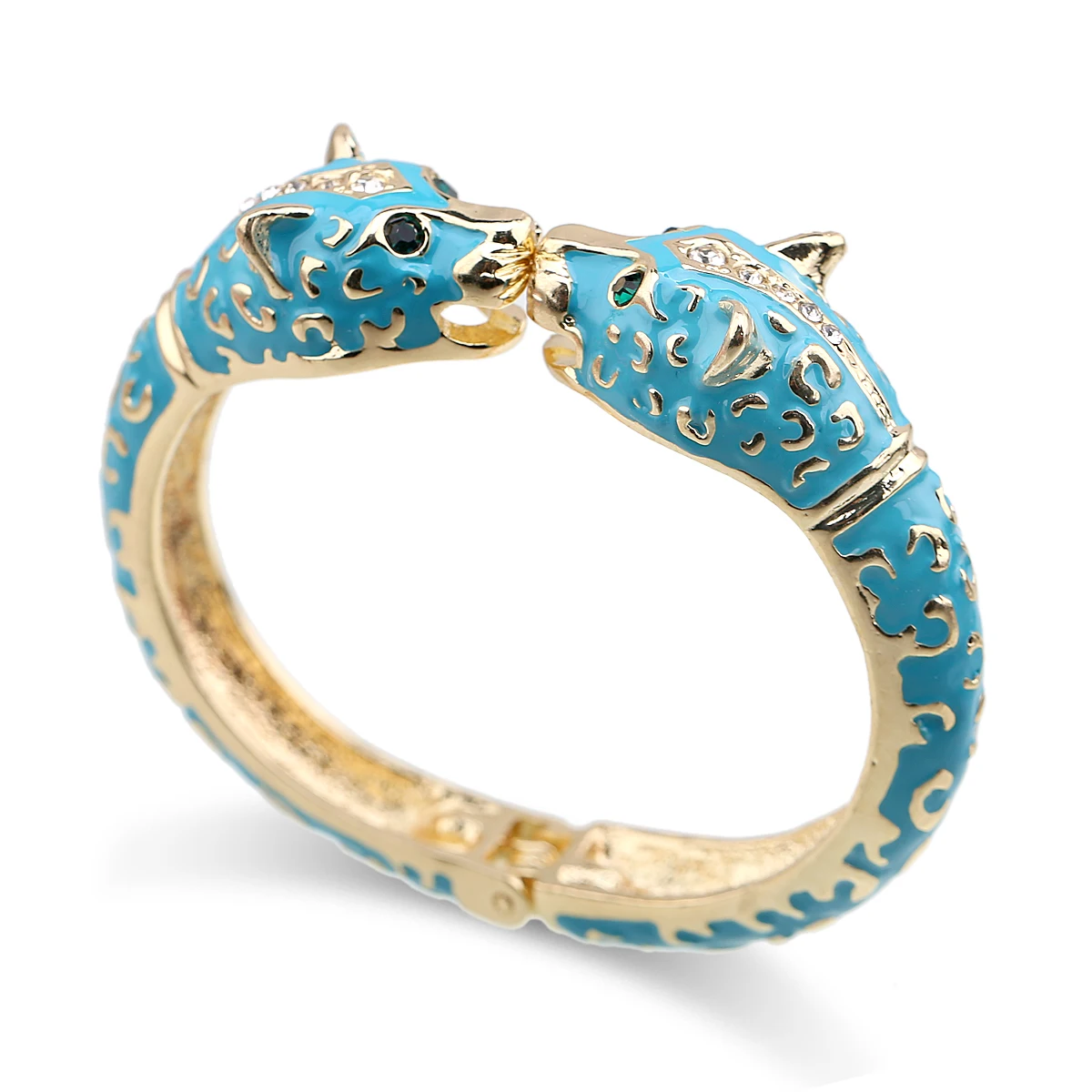 Bangle Bracelet KAYMEN 6 Colors Women's Statement Cuff Gold-Color Fashion Double Leopard Bohemian Enamel Girls Jewelry