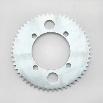 

55T Silver Steel Rear Driven Sprocket Rear Chain Drive Plate & Clutch Bearing Freewheel for 25H Chains Electric Scooter Parts