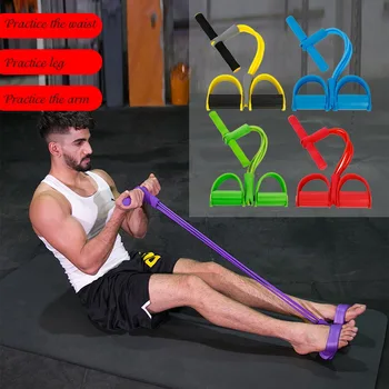 

Multi Function Tension Rope Strong Fitness Resistance Bands Latex Pedal Women Men Sit Up Pull Ropes Yoga Fitness Equipment