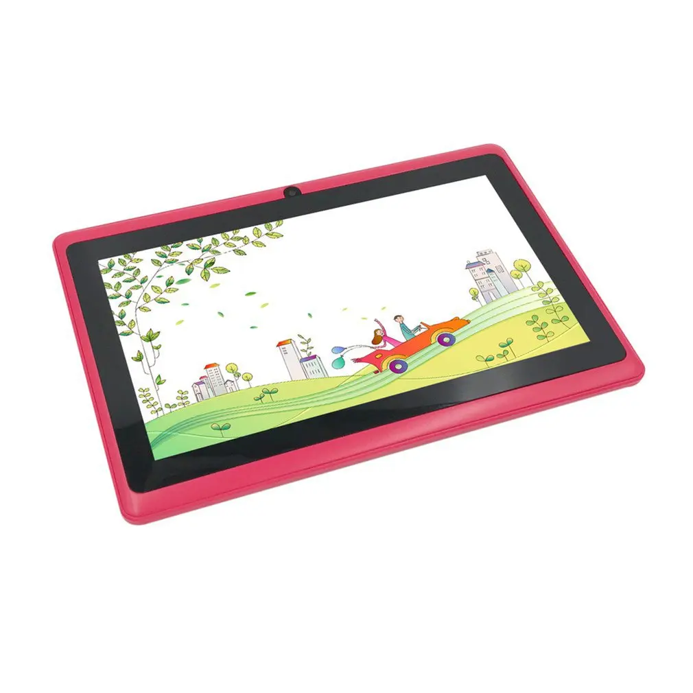 Розовый 7 дюймовым HD монитором под управлением Экран Android Quad-core Tablet PC 512 Мб+ 4 Гб/512 МБ+ 8 Гб/1 Гб+ 8 Гб/1 Гб+ 16 Гб 2.0MP Камера Поддержка TF карты