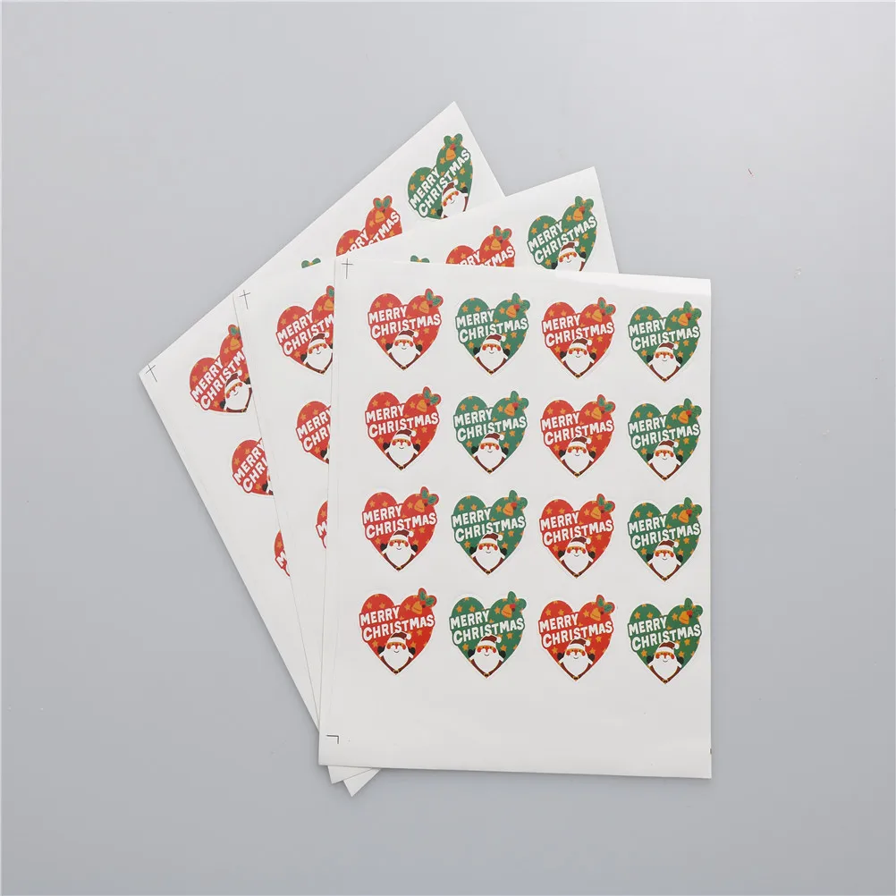 48 шт в стиле сердца с Рождеством Санта Клауса Декоративные наклейки для торта