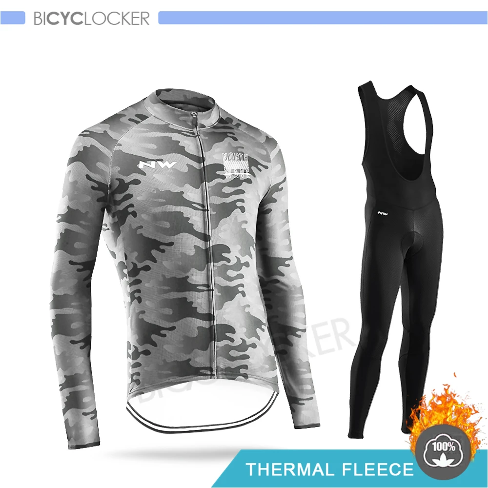 Northwave зимняя одежда для велоспорта термальная флисовая Pro Team NW Ropa Ciclismo мужской костюм Джерси для езды на велосипеде футболки для горного велосипеда Bib Pant Set