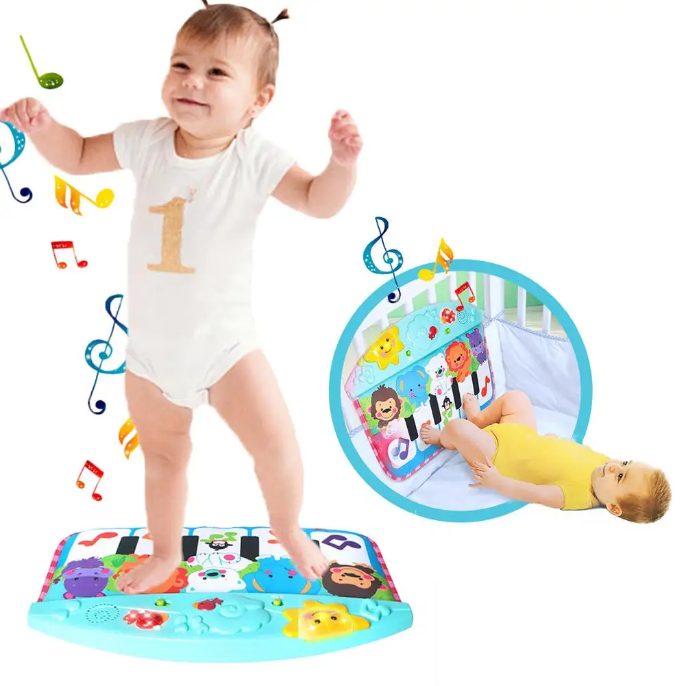 Baby Cute Animal Pedal Piano Music Blanket Multi-function Music Lighting Pedal Piano Children Early Education Toys