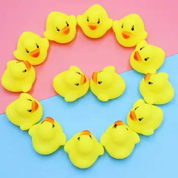 

20Pcs Kids Children Mini Bath Ducks Sound Squeezes Toy Anti-Stress Reliever gift for children