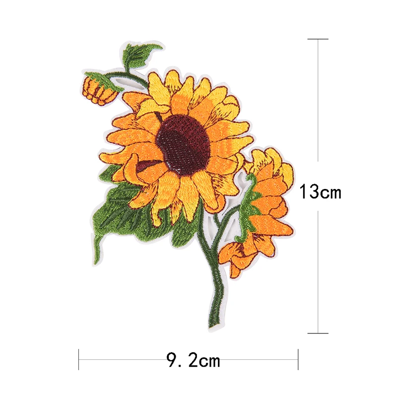 Iron On Sewing Embroidered Applique Patch Clothes Stickers DIY Apparel Accessories Yellow Daisy Sunflower Patches | Дом и сад