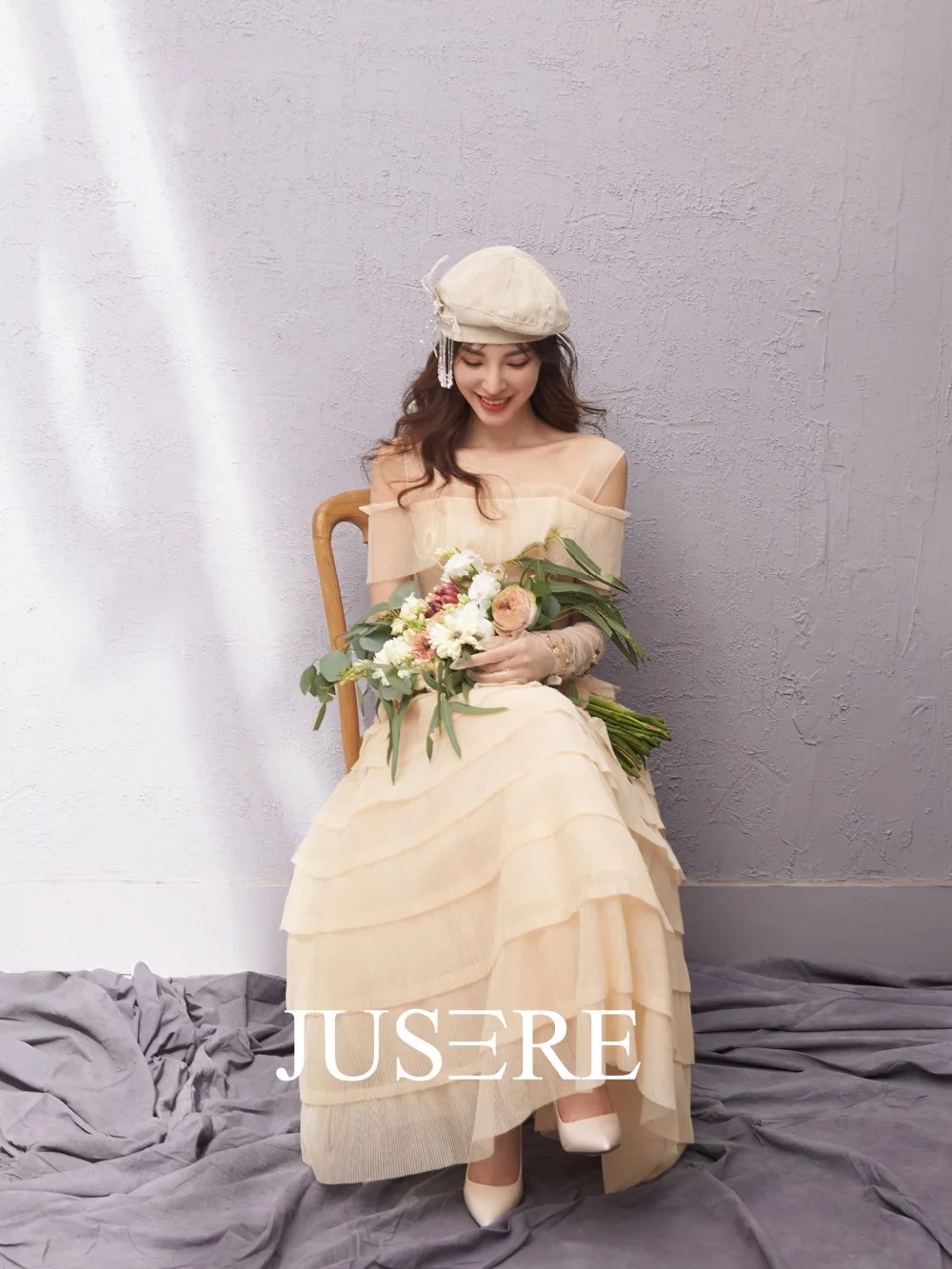 JUSERE Vestido de festa ТРАПЕЦИЕВИДНОЕ кремовое вечернее платье с ремешком длиной до лодыжки, деловые вечерние платья, ночное платье