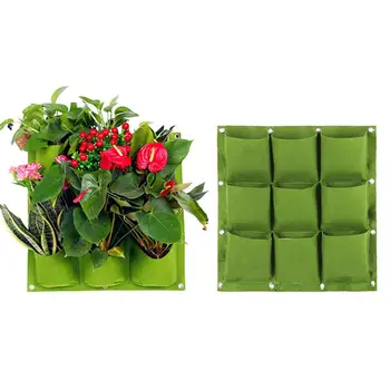 

9/18/36/49 Pockets Wall Hanging Plant Bag Green Plant Grow Bags Vertical Garden Vegetable Wall Grow bags Seedling Bag Home Decor