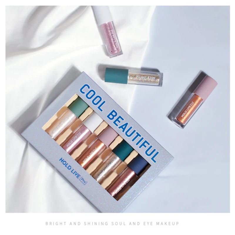 Shiny Diamond Liquid Eye Shadow Set Waterproof Smudge-proof Long-lasting Shine Luminous Eyeshadow Liquid Beauty Glazed