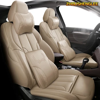 

ZHOUSHENGLEE Custom real leather car seat cover for DS DS-5 DS-5LS DS-6 car seat protector Automobiles Seat Covers styling