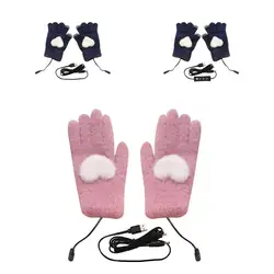 Practical Heating Gloves Stretch Multipurpose USB 5V Winter Knitted Warmer Gloves  Heated Gloves    Heated Gloves