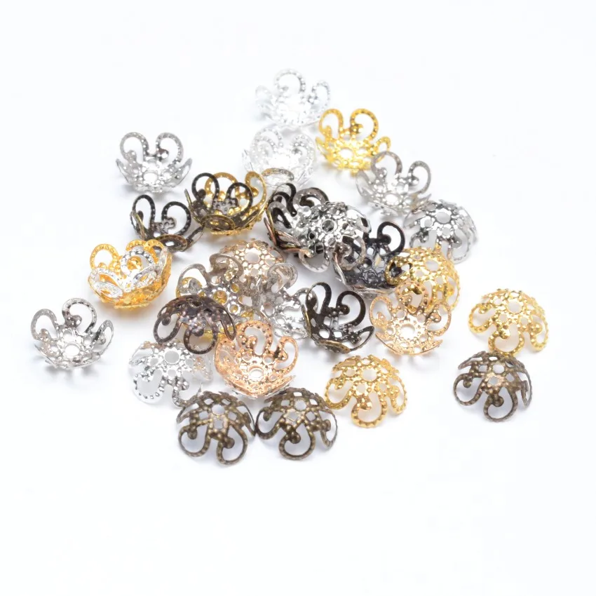 

Jewelry DIY 11mm Filigree Metal Hollow Flower Spacer Beads End Caps Pendant DIY Charms Connectors Jewelry Findings