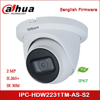 

Dahua IP Camera IPC-HDW2231TM-AS-S2 2MP WDR IR Eyeball Network Camera Starlight built-in Mic support POE Security Camera