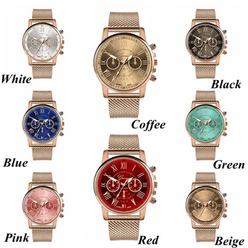 

Luxury Quartz Sport Military Stainless Steel Dial Leather Band Wrist Watch women watches ladies watch watch women