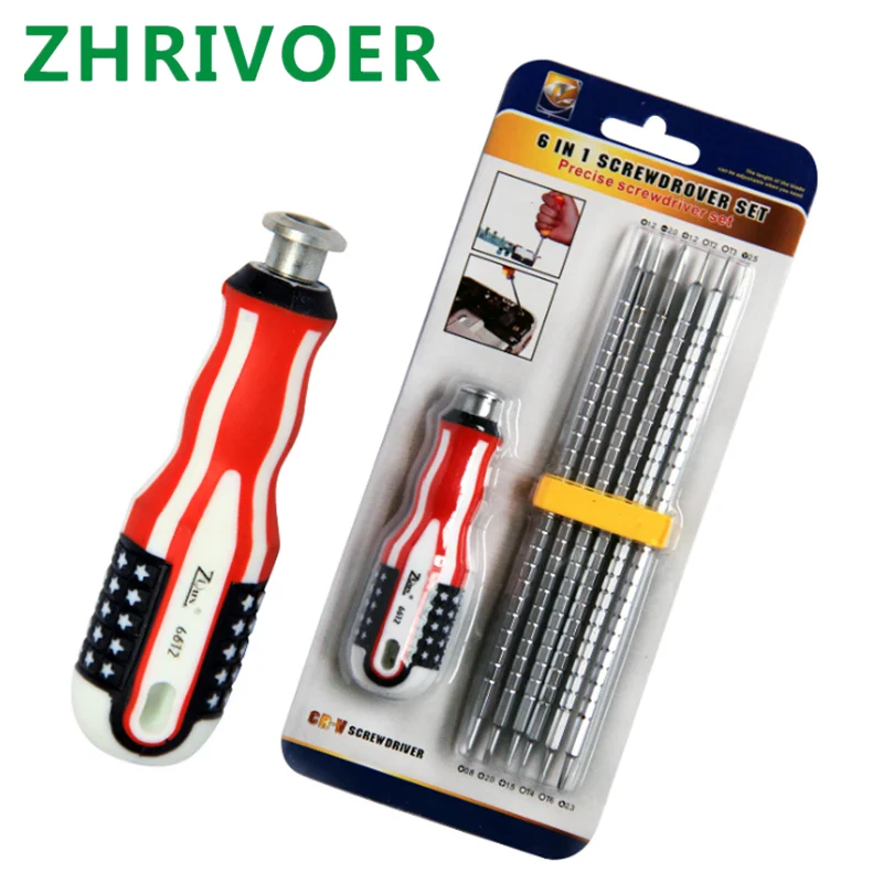 Factory direct 6-in-1 dual-purpose retractable screwdriver combination hardware tool set Factory direct 6-in-1 dual-purpose retractable screwdriver combination hardware tool set