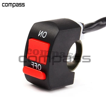 

Universal Motorcycle Kill ON-OFF Switch Button Handlebar Mount Bullet Connector