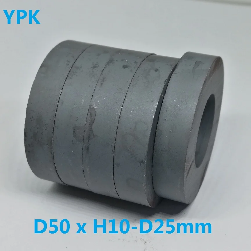 Round Magnets 1 2 5PCS/LOT Ferrite Magnet 50*10 Hole 25 Strong Y30 Ring 50x10 Black Powerful