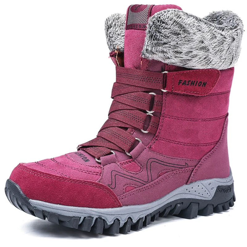 Зимние женские ботинки на шнуровке; зимние ботинки; модная замшевая обувь из шерсти; женские повседневные короткие ботильоны на меху - Цвет: 9961purple