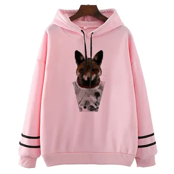 

Animal Fox Fashion Print Women Hoodie Casual Funny Hoodies Harajuku 90S Hoodie Tumblr StreetWear