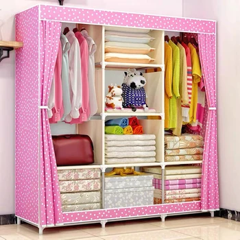 

DIY Non-woven fold Portable Storage furniture When the quarter wardrobe Cabinet bedroom furniture wardrobe bedroom organ