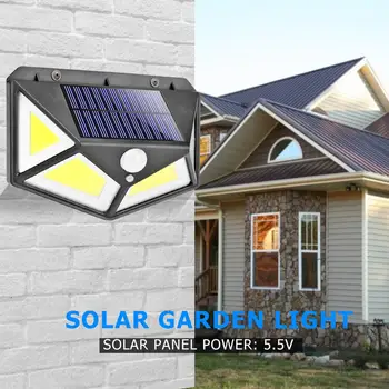 

COB 68/100 LED Solar Light Outdoor PIR Motion Sensor Wall Light Waterproof Garden Street Security Wall Lamp Yard Solar Lamps