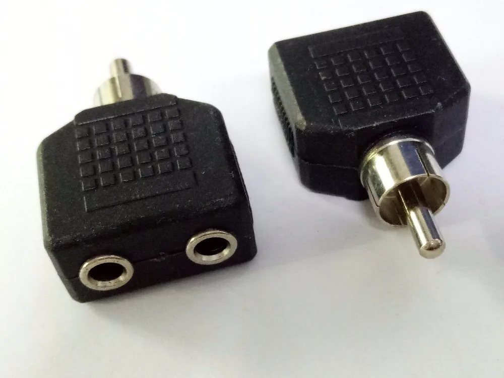 100 шт. RCA штекер 2x3,5 мм Женский моно Джек двойной аудио разъем