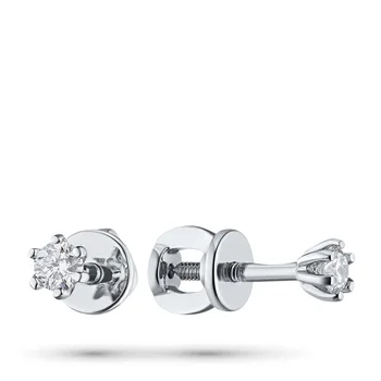 

Pusety of white gold with diamond e0901ps04202983