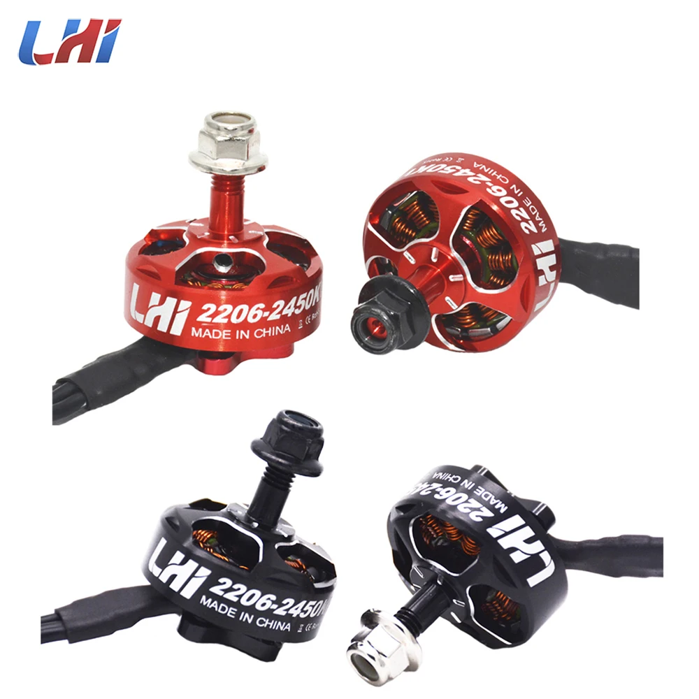 

4PCS/LOT LHI RS2206 2205 2204 2450KV CW / CCW Brushless Motor use for 20A ESC BLHeli_S for fpv frame QAV210 qav250 RC drone