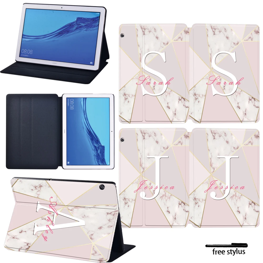

Tablet Case for Huawei MediaPad T5 10 10.1 Inch/MediaPad T3 10 9.6 Inch/T3 8.0 Anti-drop Leather Protective Cover + Free Stlyus