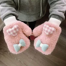 Кашемировые детские варежки со звездами из мультфильма; коллекция года; зимние перчатки; толстые теплые уличные перчатки; варежки