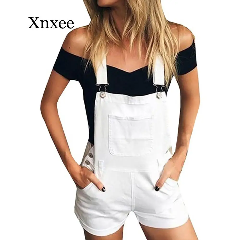 Shorts Jeans Women Classic Looser Women Denim Pants Overalls Classic White Womens Jeans Demin Shorts Jumpsuit Kot Pantolon new women s y word wide band sexy skinny back demin pants high waist handmade frayed jeans female overalls