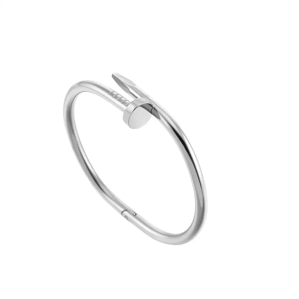 Mavis Hare 6 мм широкий кристалл нержавеющая сталь манжеты Открытый браслет для запястья с прозрачным цирконием подходят наручные часы для женщин/мужчин - Окраска металла: Silver Style 2