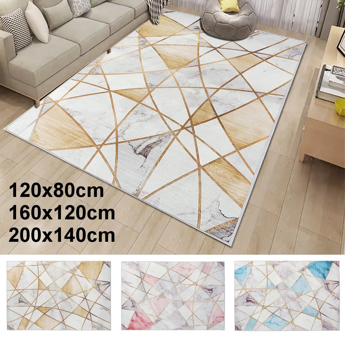 

3 Sizes Retro Non-Slip Carpet Polyester Area Rug Floor Mat Modern Home Living Room Bedroom Decoration Baby Mat Doormat Carpet