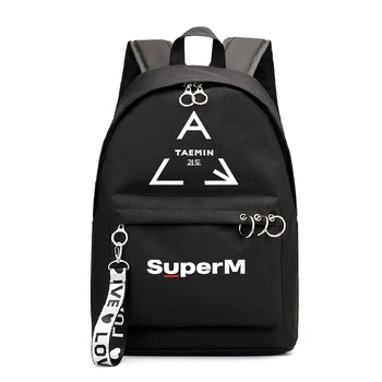 

Cartoon Outdoor Backpacks Women SuperM 2019 School Bag Teenager Girls Bags Female Harajuku Backpack Travel Pack Sports Bag Pack