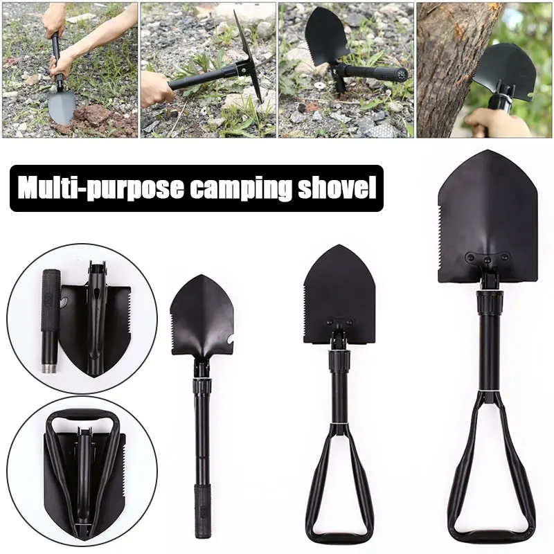 

Multifunctional Shovel Durable Practical Black 3 Size Camping Travel Tree Planting Folding Shovel Outdoors Bottle Opener