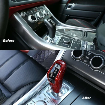 

Car Gear Shift Knob Cover Front Center Parts Carbon Fiber Protector New
