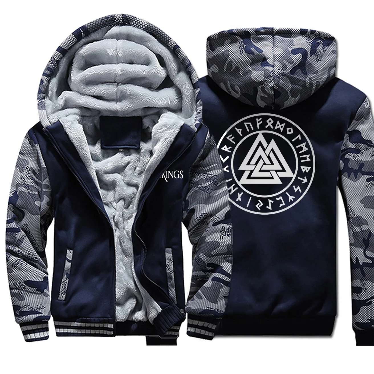 

Odin Vikings Jackets Coats Hoodie Sweatshirt Men Scandinavian Runes Valhalla Athelstan Winter Thick Sons Anarchy Camo Sportswear