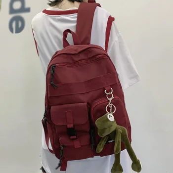 

Women Waterproof Nylon Backpack Unisex Cool Male Book Ladies School Bag Men Student Girl Backpacks Trendy Female Fashion Bag Boy