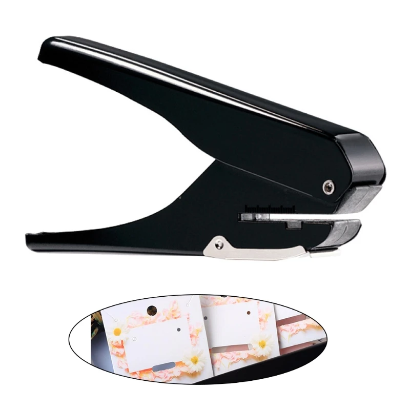  Multifunctional Single Hole Punch Oval Puncher Paper Capacity 10 Sheets with Positioning Ruler Confetti Storage Bin | Канцтовары для