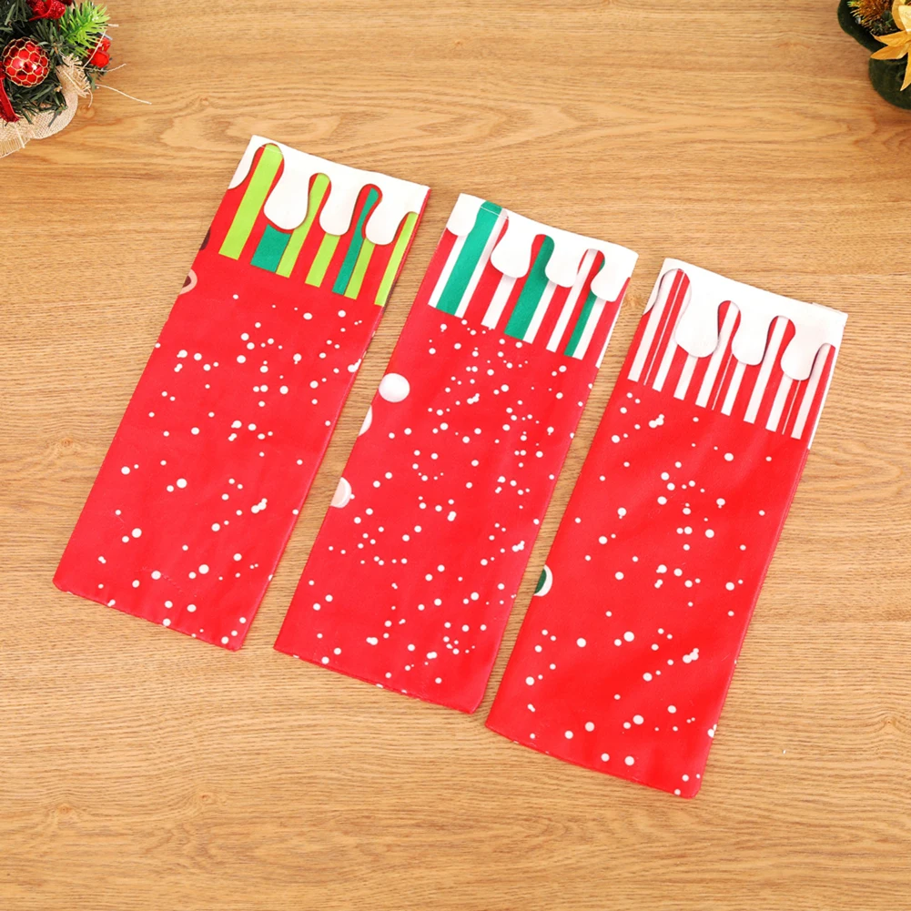 3/6pcs Red Wine Bottle Cover Bags Decoration Home Party Santa Claus Snowman Christmas Packaging Christmas Merry Christmas Decor