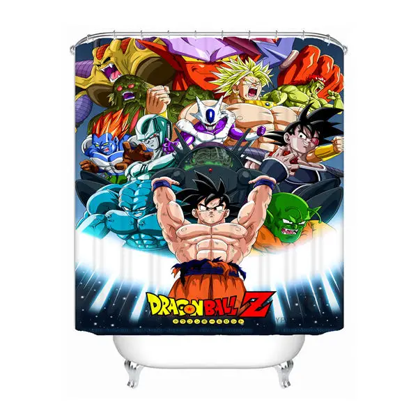 Shower Curtain Индивидуализированный Жемчуг дракона Z боевой Душ Ванна занавес Mildewproof водонепроницаемый полиэстер различных размеров#0421-21-06 - Цвет: Shower Curtain