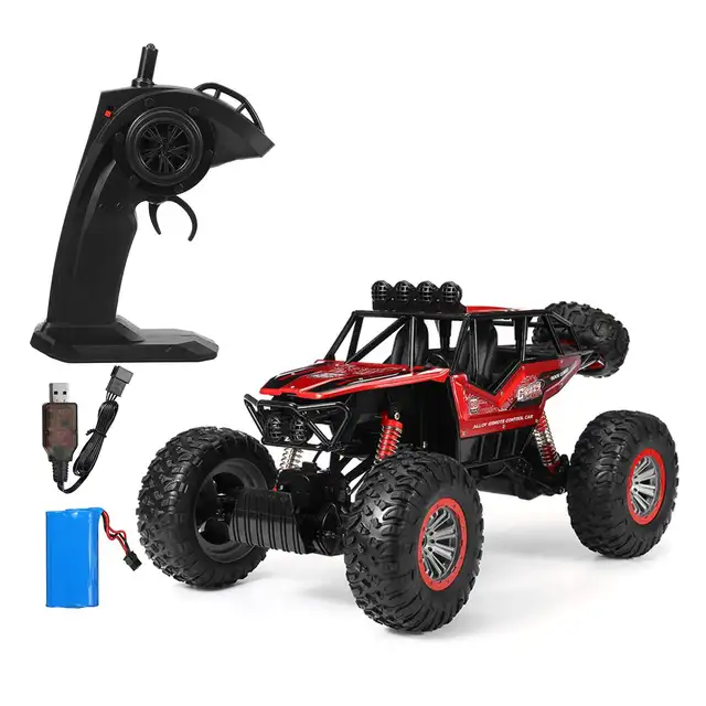 1:8 55CM RC Car 2.4G 4WD Led Light Racing Remote Control Truck Off Road Electric Vehicle Monster Car Toys for Children Kids Gift