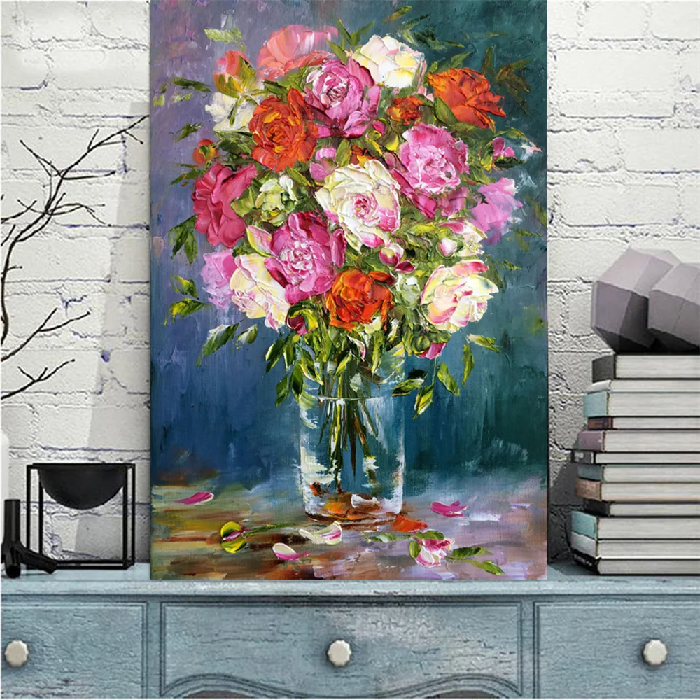 Poster-and-Prints-Abstract-Mediterranean-Sea-Garden-Landscape-Oil-Painting-on-Canvas-Modern-Wall-Picture-for