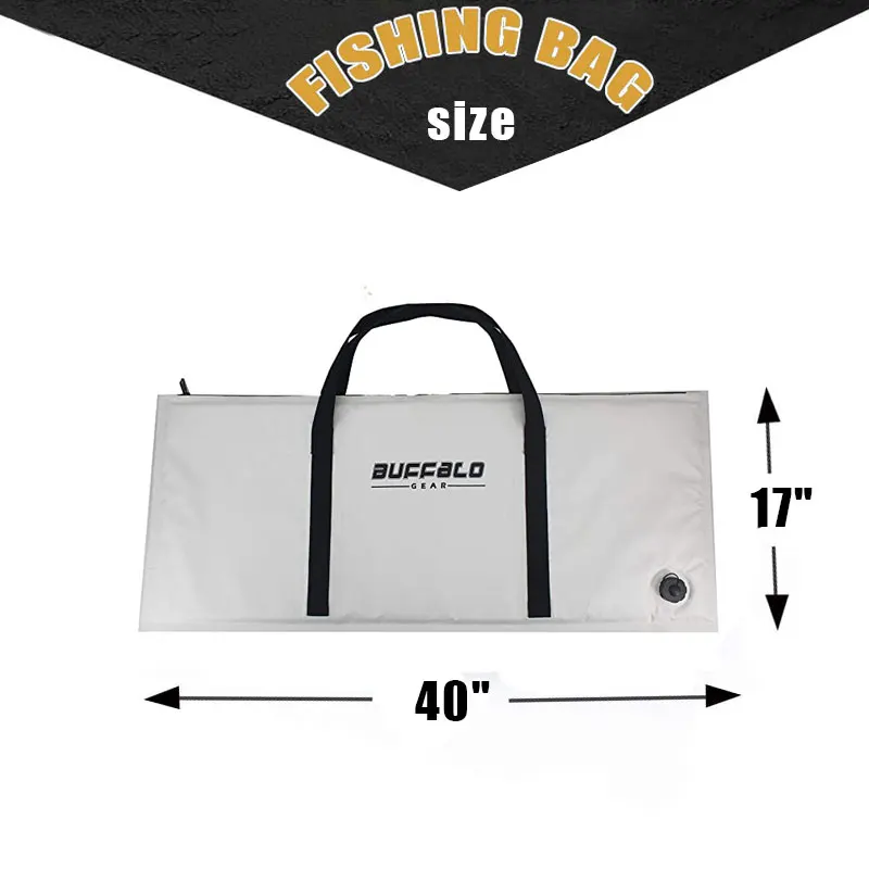40x17 Insulate Fish Cooler Bag Large Monster Leakproof Kill Bag Portable  Waterproof Thermal Tote Fishing Tackle Storage Bags