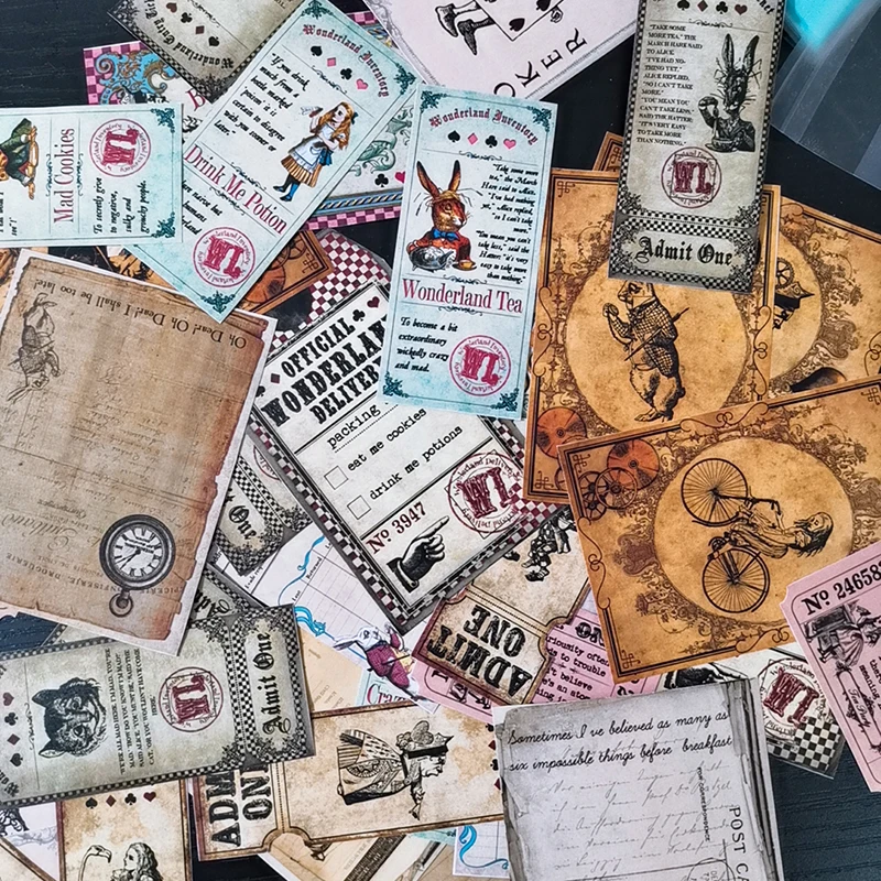 40 шт./упак. журнал материал Алиса кролик тема декоративные Стикеры DIY планировщик дневник в стиле Скрапбукинг Стикеры для альбомов подарок