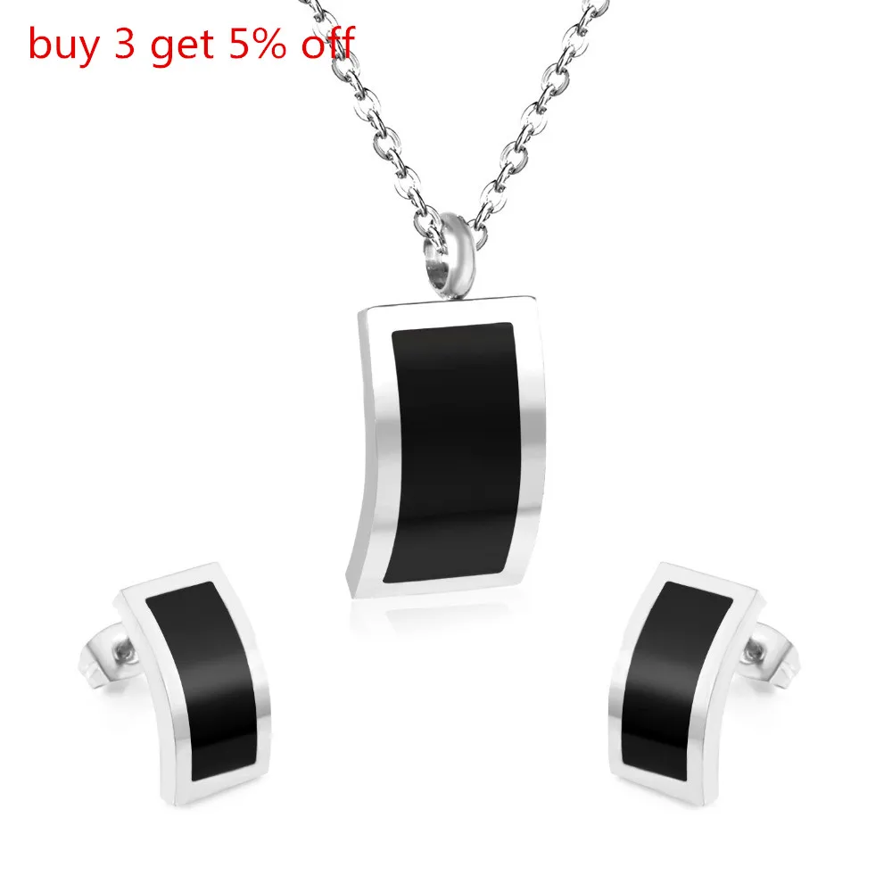 LUXUKISSKIDS Stainless Steel Black Shell Butterfly Jewellery Sets Necklace Earrings Wedding Bridal Dubai Jewelry Sets For Women