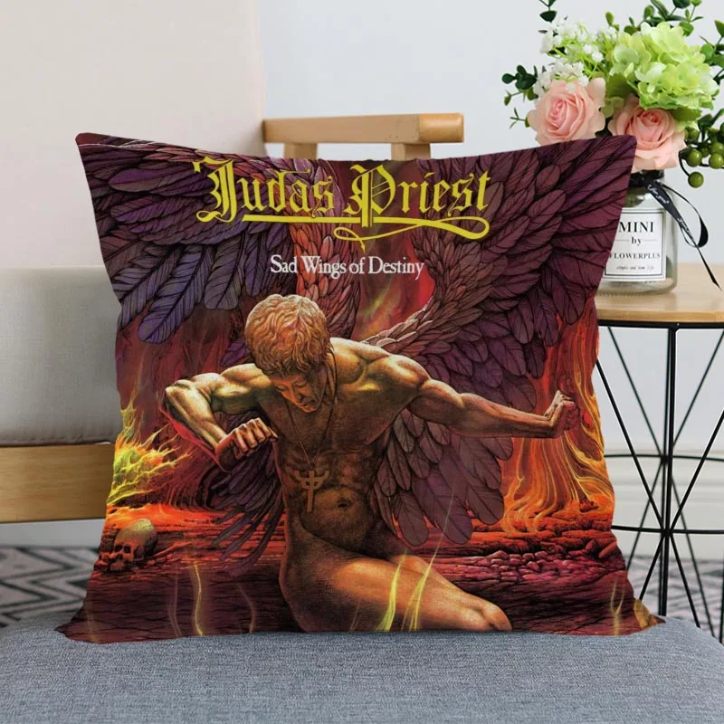 Милый чехол для подушки Judas Priest, современный домашний декоративный чехол для подушки 35x35 см, 40X40 см(с одной стороны), чехол для подушки для гостиной - Цвет: 11