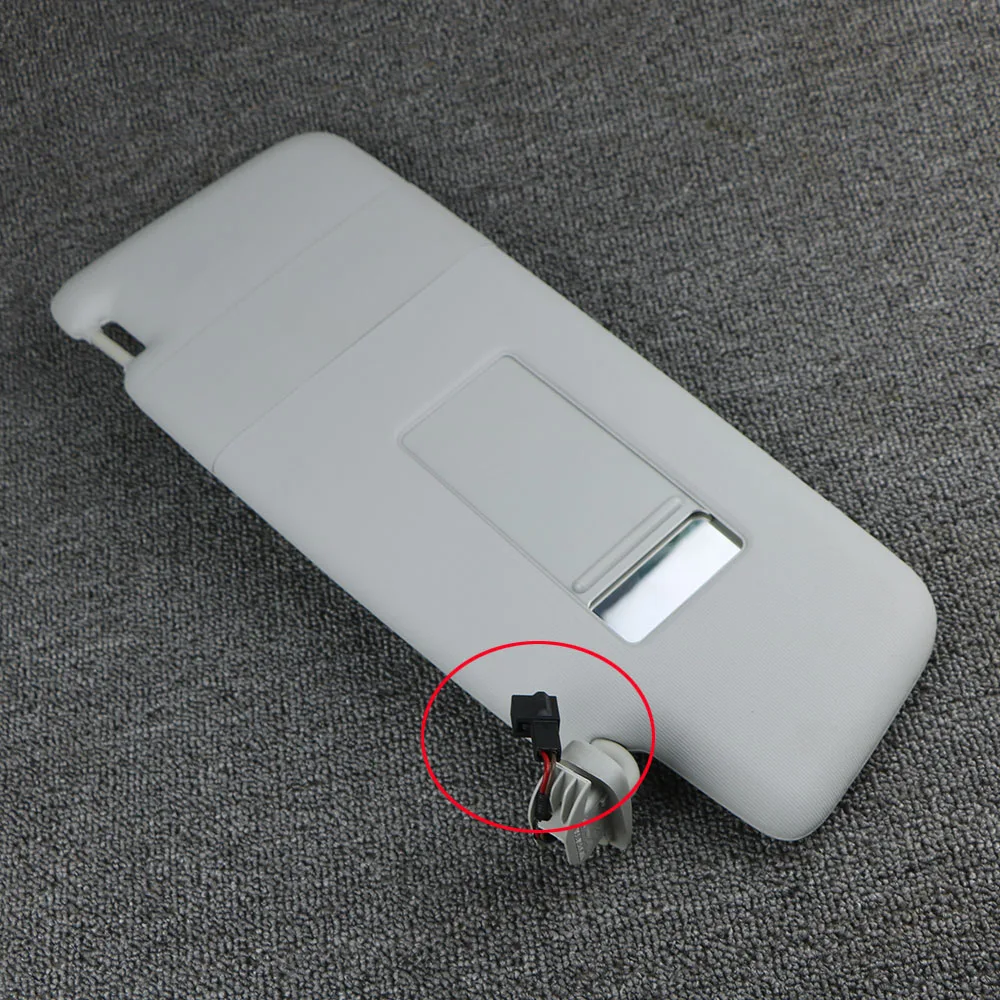 

3B0857551 Gray Front Left Sun Visor Panel With Makeup Mirror For VW Beetle Golf Jetta MK4 Passat B5 Skoda 1998-2013 3B0 857 551