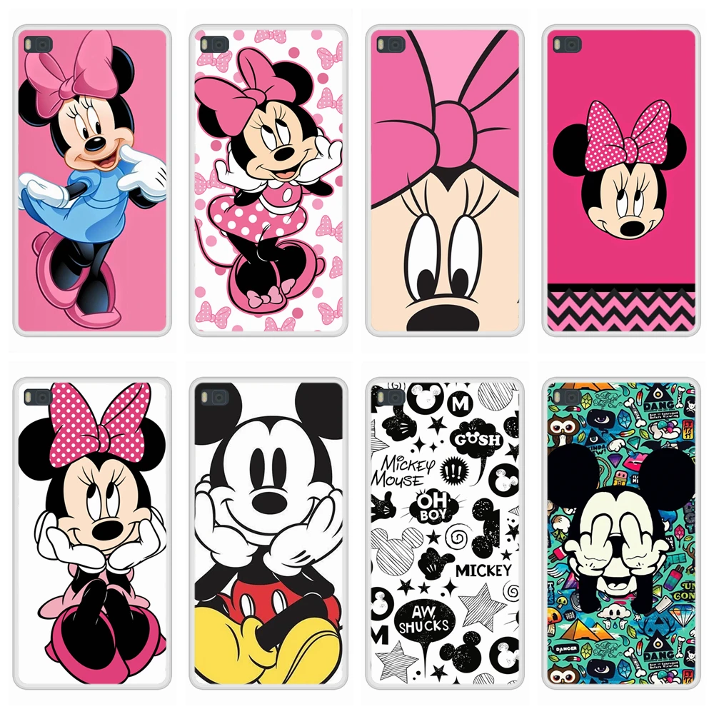

Case for Huawei P8 Soft Silicone TPU Mickey Minnie Pattern Printing Coque for Huawei P 8 GRA L09 Phone Case Cover