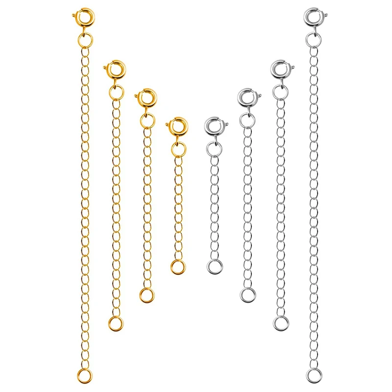 10pcs Gold Stainless Steel Extenders For Women Durable Strong Removable